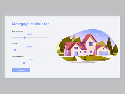 Mortage calc-concept dailyui design illustration ui