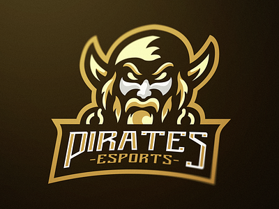 "Pirates" eSports Logo aggressive branding design esportlogo esports esports logos for sale gaming gaming logo illustration logo logos pirate pirates sword swords swordsman vector