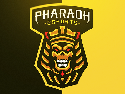 "Pharaoh" eSports Logo aggressive ancient branding design egypt esportlogo esports esports logos for sale gaming gaming logo illustration logo logos skull skull art skull logo skulls vector