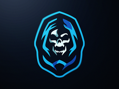 Reaper Mascot Logo aggressive branding dark darktheme edgy esportlogo esports esports logos gaming gaming logo identity design illustration logo logos mascot icon mascotlogo personal branding reaper skull vector