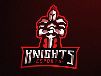 "Knight" eSports Logo aggressive dark edgy esportlogo esports esports logos for sale gaming gaming logo illustration knight knightlogo knightmascot knights logo logos sword vector
