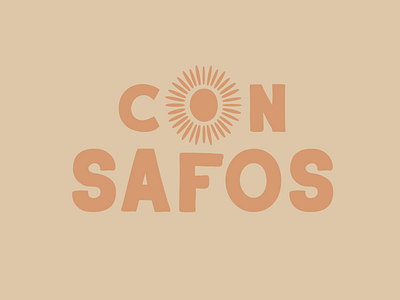 Con Safos Branding branding branding design coffeeshop desert design earth tones flat icon latin logo logotype typography