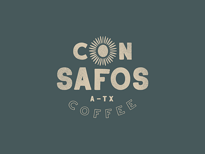 Con Safos Coffee Branding austin branding coffee desert design earth tones logo logotype typography