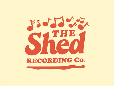 The Shed Logo branding branding design customtype design logotype music recording typography vintage type