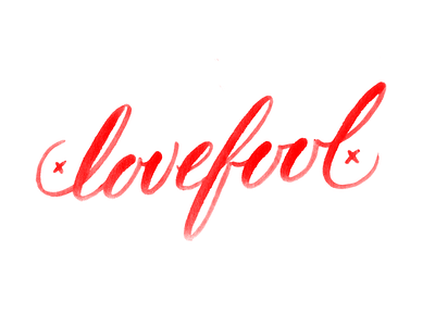 Lovefool brush brush pen brush script hand lettering lettering love lyrics type practice typography