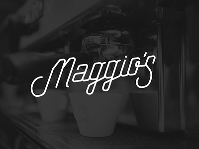 Maggio's Cafe expresso italian lettering letters script type design typography