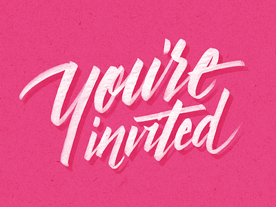 You're invited to Dribbble! brush calligraphy dribbble invitation invite lettering script type typography