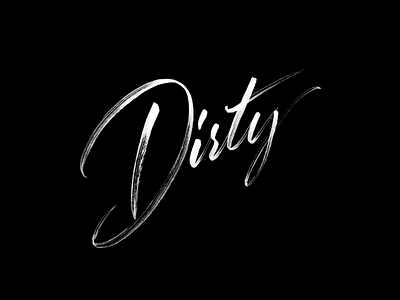 Dirty brush brush pen brush script calligraphy dirty hand lettering lettering type practice typography