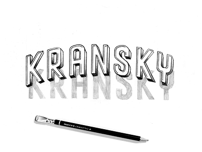 Kransky drawing kransky sausage shadow sketch type typography