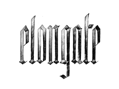 Elongate blackletter brush calligraffiti calligraphy gothic ink type typography