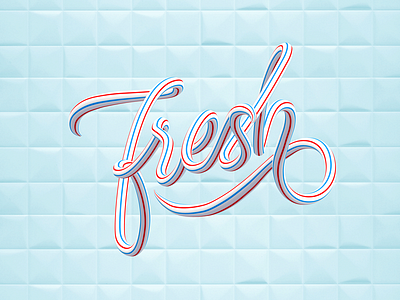 Fresh art digital lettering script toothpaste typography