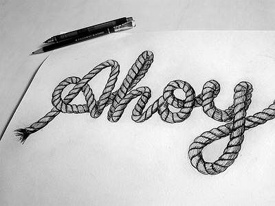 Ahoy Sketch ahoy drawing illustration lettering sketch sketching type typography