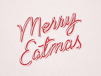 Merry Eatmas candy cane christmas lettering merry script type typography xmas