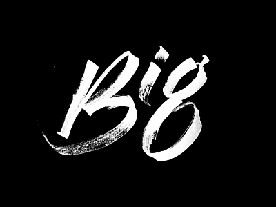 Go big brush calligraphy hand lettering ink lettering script typography