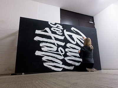 Ball So Hard ball hard kanye lettering mural paint so type