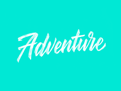 Adventure adventure lettering pencil script sketch