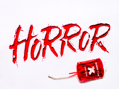 Horror blood candy food halloween horror lettering