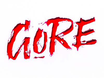 Gore blood candy gore halloween lettering