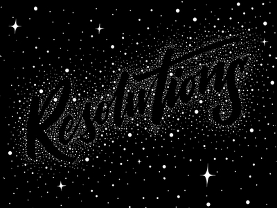 Resolutions galaxy lettering new year resolutions space stars