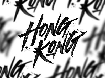 Hong Kong calligraphy folded pen hand lettering lettering ruling pen