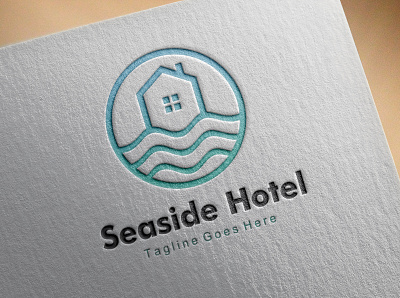 Seaside Hotel logo #screnshoot_3 art branding design flat icon illustration illustrator logo minimal typography