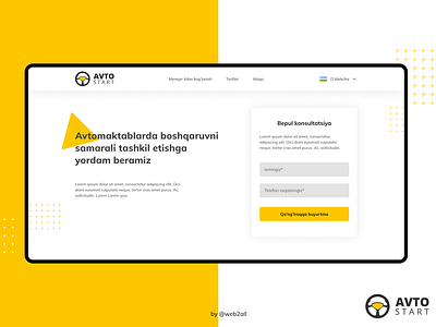 Minimal website and logo design for Avtostart