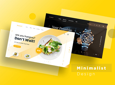 Restaurant and Ecommerce Website Header design app clean ecommerce graphic design header landingpage ui ui design uiux website