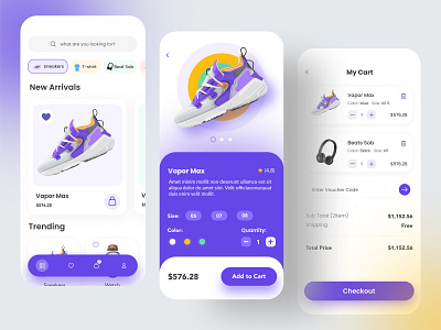 Ecommerce Mobile App Design UI/UX , Home page, Product Details design e commerce app e commerce design ecommerce ecommerce app mobile mobile app mobile app design mobile design mobile ui modern design online store onlineshop project shop shopping shopping app ui ux