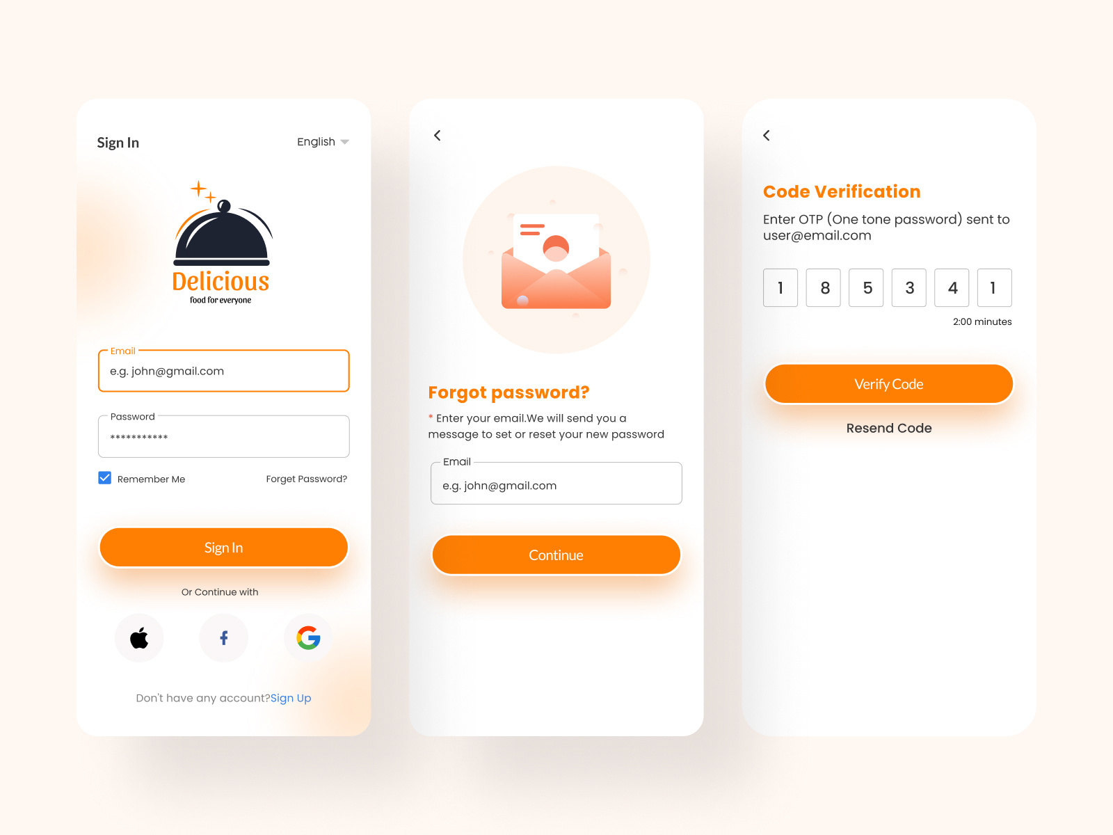 Mobile App UI Design, Sign in page by Mohammad Anamaul Haque on Dribbble
