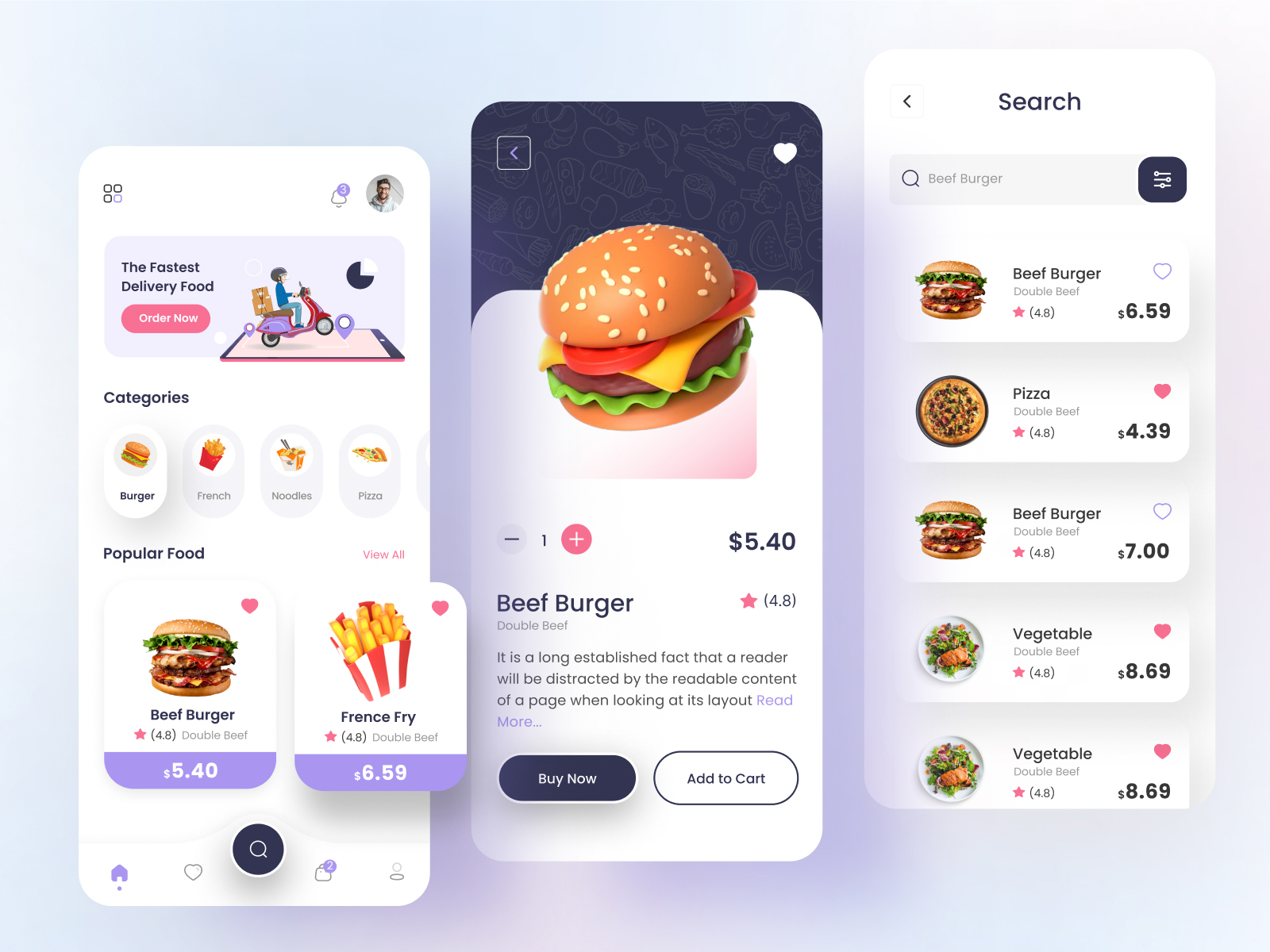 Dribbble - Food App Design UI UX Design Mobile App.jpg By Mohammad ...