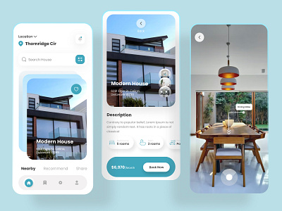 Free Real Estate Mobile app Ui kit