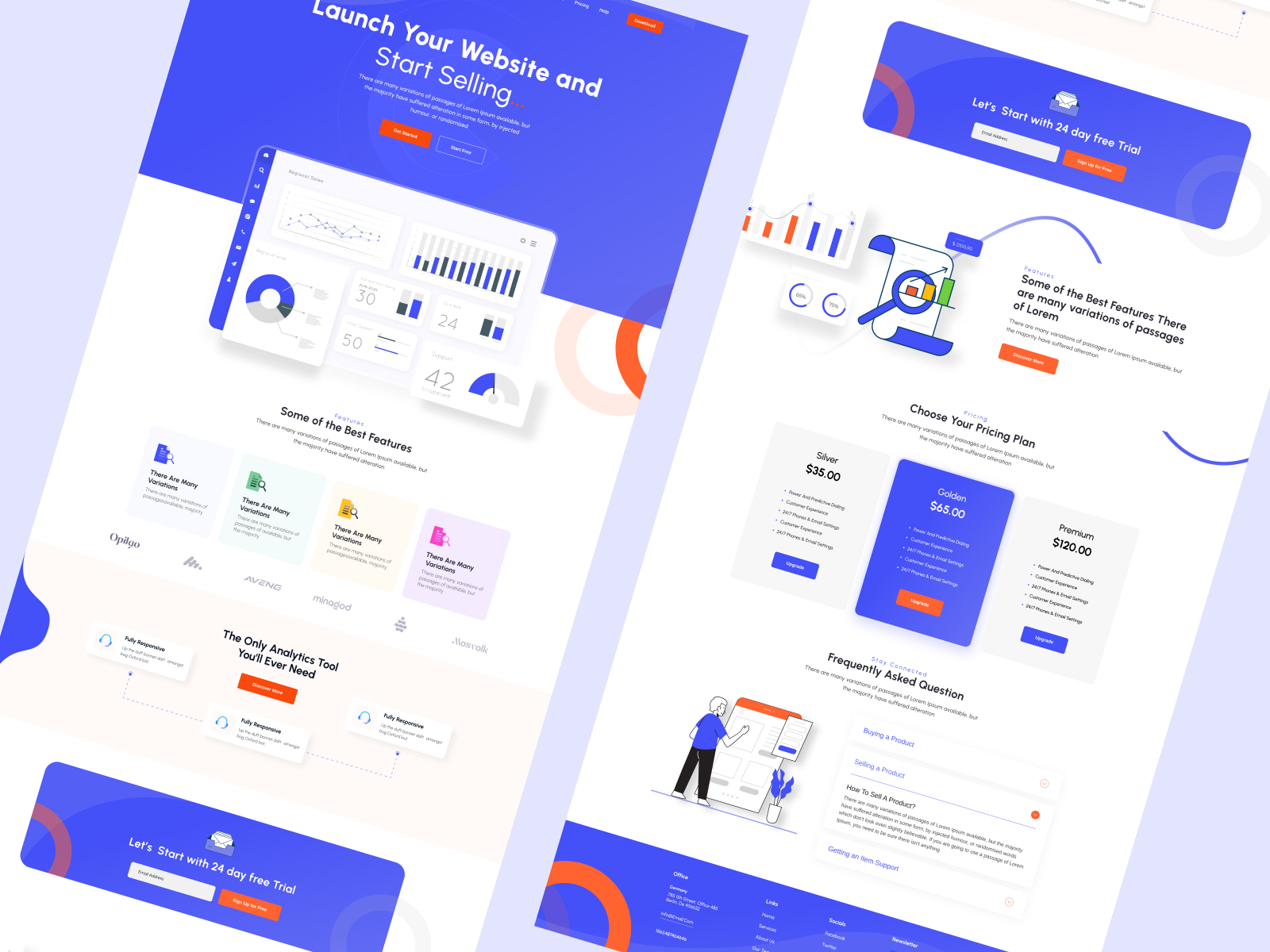SaaS Landing page design by Mohammad Anamaul Haque on Dribbble