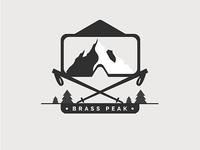 Experiments- 07 black and white branding daily dailychallenge dailylogochallenge design dribbble flat logo logomark logotype minimal mountains skiing snow vector