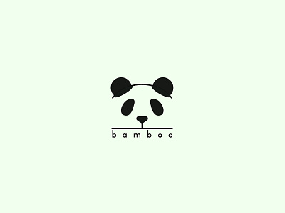Experiments 11 animals bamboo black and white daily dailychallenge dailylogochallenge design dribbble flat illustration logo logotype minimal panda panda logo vector
