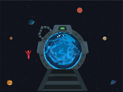 Portal abstract abstract art abstract design art daily dailychallenge delhi technological university design dribbble flat galaxy illustration illustration art logotype minimal planets portal space vector