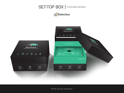 Set-Top TV Box Package aardvark black box dambrauskas design graphic design green illustrator justas justasdambrauskas package design packagedesign packaging technologies uiselection