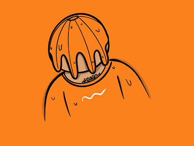 Tang man illustration procreate orange