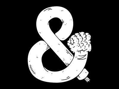 Amperhand in White ampersand cartoon design doodle illustration illustrations typo typographic vector