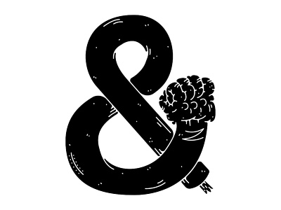 Amperhand in Black ampersand branding cartoon decoration design doodle illustration illustrations logo typo typographic vector