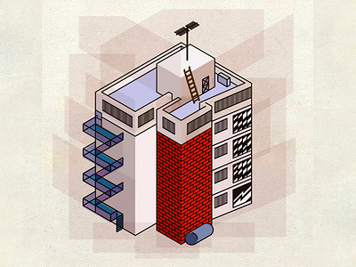 Isometric Arq arquitecture arquitetura bauhaus cartoon decoration design doodle illustration illustrations vector