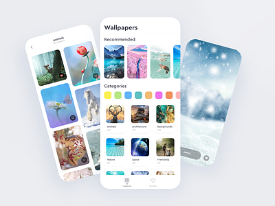 Wallpapers App UI user experience