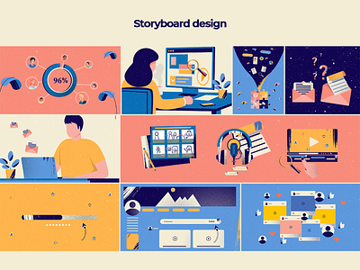 Motion Graphic Storyboard Design adobe illustrator animation artwork branding design graphic design illustration motion graphics storyboard vector
