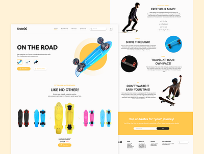 Skatex Landing Page Redesign branding design figma graphic design landing page redesign ui ux vector web web design