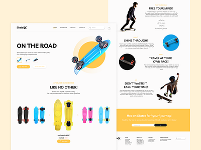 Skatex Landing Page Redesign