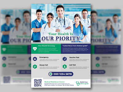 Hospital l Medical l Clinic l Dental Flyer Template Design