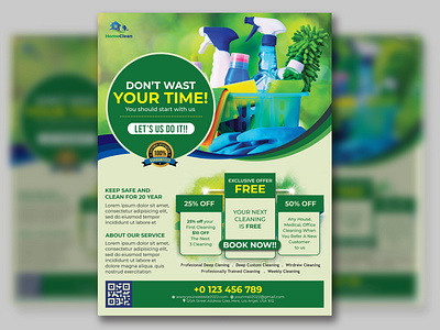 Cleaning Service Flyer Design Template