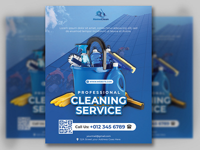 Cleaning Service Flyer Design Template