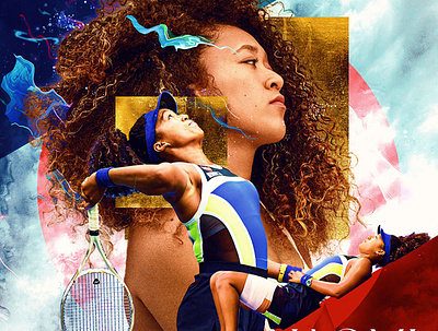 Naomi Osaka black history month branding design digital art graphic design haiti japan naomiosaka photoshop tennis typography