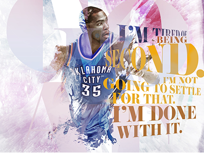 Welcome to the New Age basketball design digital art kevin durant nba oklahoma city thunder quote typography