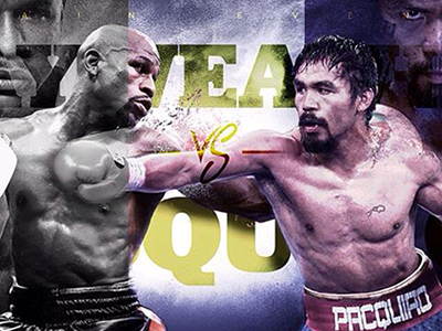 Mayweather vs Pacquiao boxing cbs design digital art mayweather pacquiao typography versus
